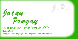 jolan pragay business card